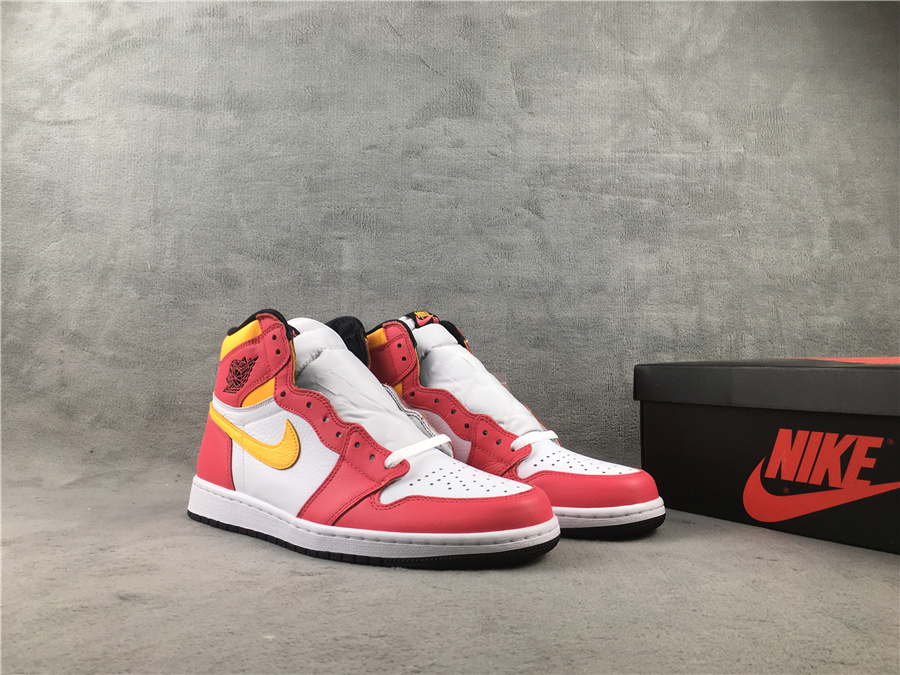 2021 Air Jordan 1 White Red Yellow Shoes